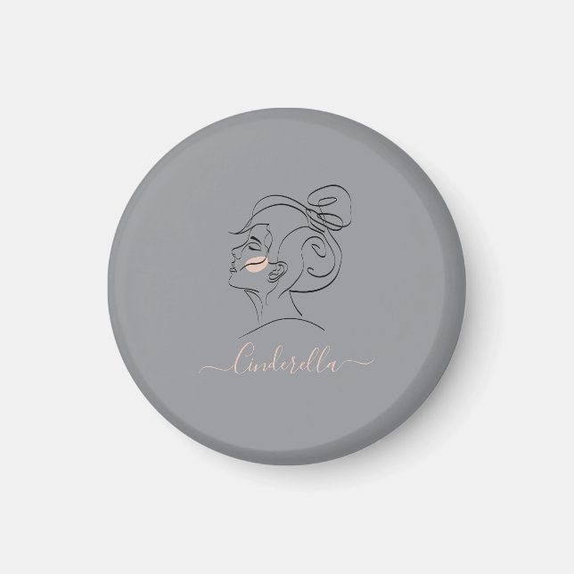 Anpassad Modern Design Monogrampresent Magnet (Framsidan)
