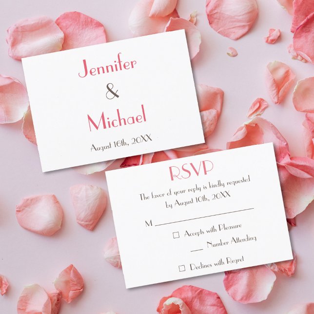 Anpassad modern elegant bröllop RSVP inbjudan kort (Custom Modern Elegant Wedding RSVP Invitation Card)