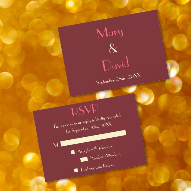 Anpassad modern elegant bröllop RSVP-inbjudningsko OSA Kort (Custom Modern Elegant Wedding RSVP Invitation Card)