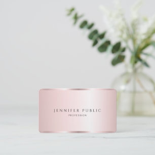 Anpassad Modern Elegant Mall Lyx Rosa Guld Visitkort