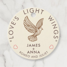 Anpassad modern elegant par stilfull hjärta citat gåvor etiketter