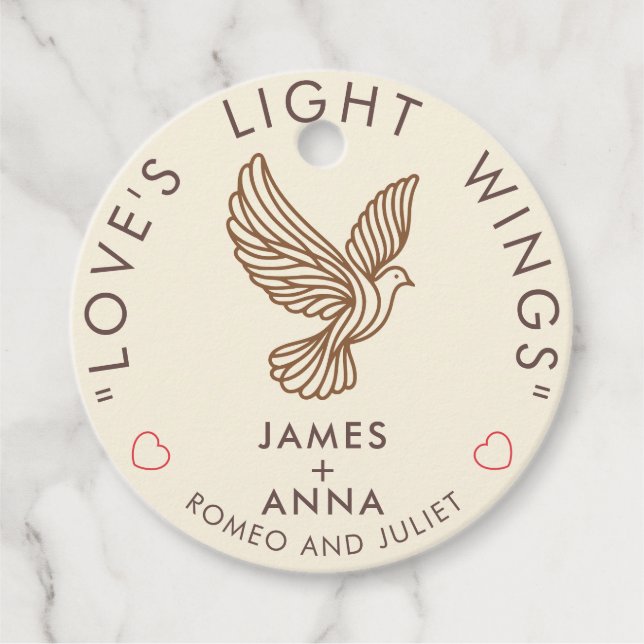 Anpassad modern elegant par stilfull hjärta citat gåvor etiketter (Framsida)