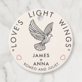 Anpassad modern elegant par stilfullt hjärta citat gåvor etiketter