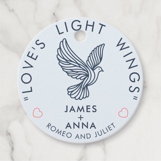 Anpassad Modern Elegant Par Stilig Hjärtats Citat Gåvor Etiketter (Framsida)