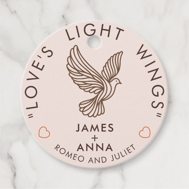 Anpassad Modern Elegant Par Stilig Hjärtcitat Gåvor Etiketter (Framsida)