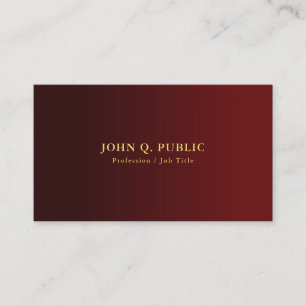 Anpassad Modern Elegant Professionell Guld Text Visitkort