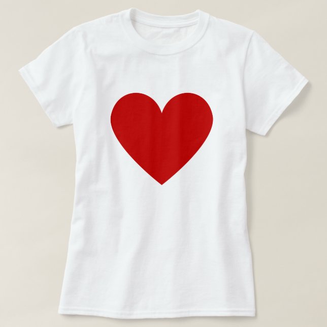 Anpassad Modern Enkel Röd Hjärtan T Shirt (Design framsida)