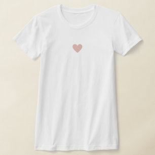 Anpassad Modern Enkel Rosa Hjärtan T Shirt