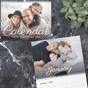 Anpassad Modern Familjefoto Kalender