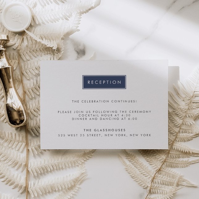 Anpassad modern färg för bröllopsreception tilläggskort (Skapare uppladdad)