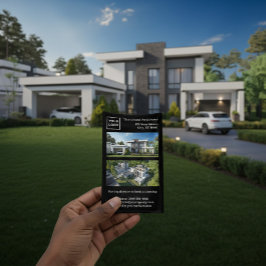 Anpassad modern fastighetsflyer med QR-kod Reklamblad
