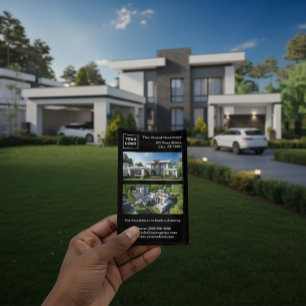 Anpassad modern fastighetsflyer med QR-kod Reklamblad