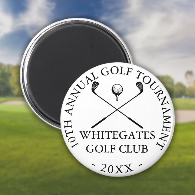 Anpassad Modern Golfklubbturnering  Magnet (Custom Modern Golf Club Tournament Magnet)