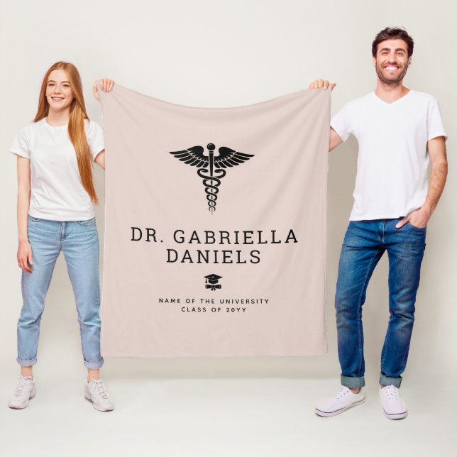 Anpassad modern medicinskola läkarutbildning fleecefilt (På plats)