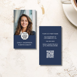 Anpassad modern minimalist logotyp QR-kort för för Visitkort