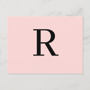 Anpassad Modern Minimalist Rosa Brevdesign Vykort