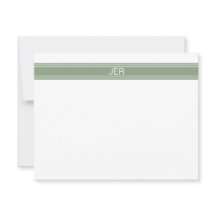 Anpassad Modern Minimalist Salvia Grön Monogram
