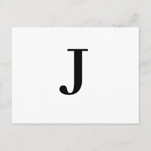Anpassad Modern Minimalistisk Alfabet Design Vykort