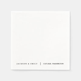 Anpassad Modern Minimalistisk Bröllop Pappersservett