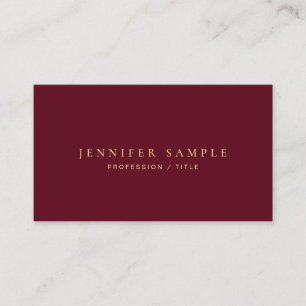 Anpassad Modern Minimalistisk Elegant Lyx Bordeaux Visitkort