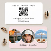 Anpassad modern minimalistisk QR-kod i rosa och vi
