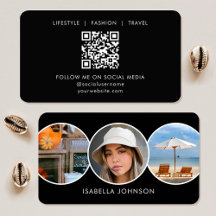 Anpassad modern minimalistisk QR-kod i svart