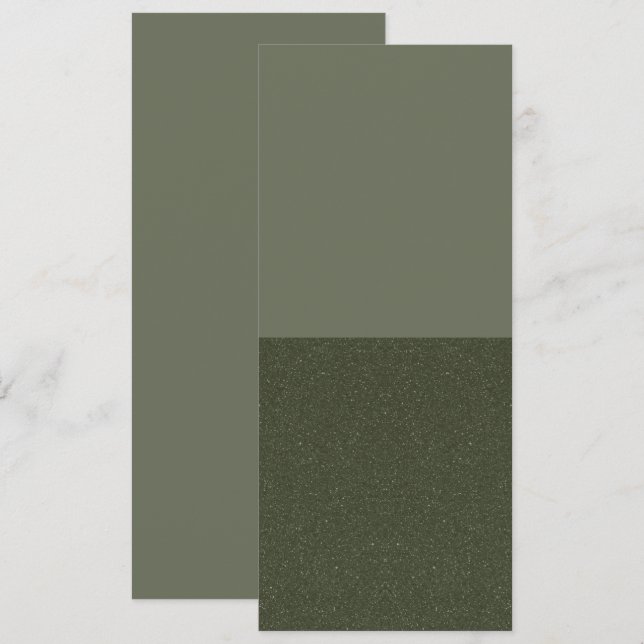 Anpassad Modern Mossgrön Meny med Texturerad Botte (Fram/baksida)