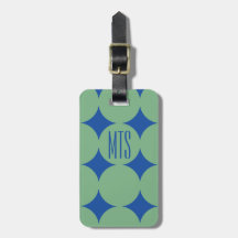 Anpassad Modern Punkt-monogram, Personlig Grön