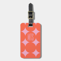 Anpassad Modern Punkt-monogram, Personlig Orange
