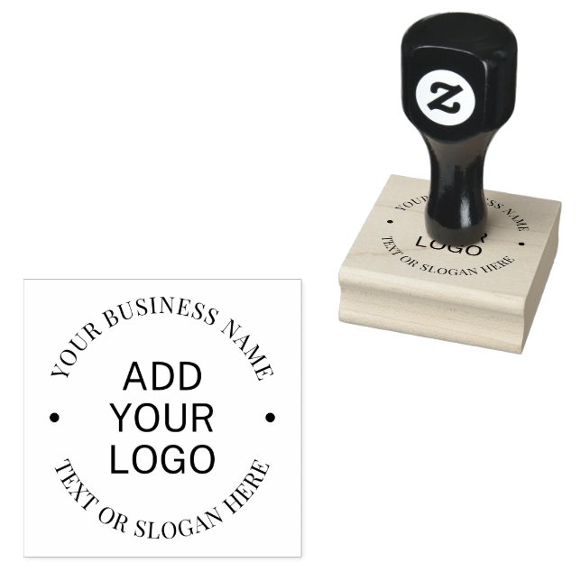 Anpassad Modern Rund Logotyp för Företagspromotion Stämpel (Stämplad)