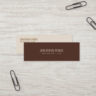 Anpassad Modern Stilfull Brun & Beige Mall Mini Visitkort