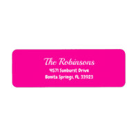 Anpassad Modern Stilren Neon Rosa Adressetikett