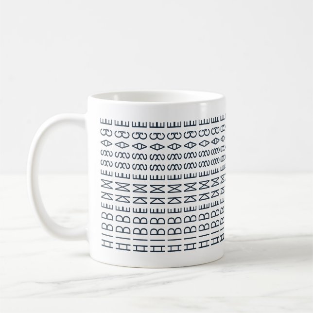 Anpassad Modern Typsnitts Optisk Illusion Text B Kaffemugg (Vänster)