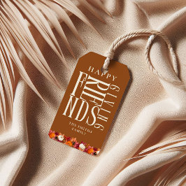 Anpassad Modern Vänner-tack-gav-fall Elegant prese Presentetikett