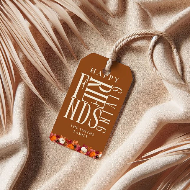 Anpassad Modern Vänner-tack-gav-fall Elegant prese Presentetikett (Skapare uppladdad)