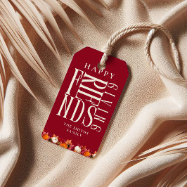 Anpassad Modern Vänner tackfest Höst Elegant prese Presentetikett