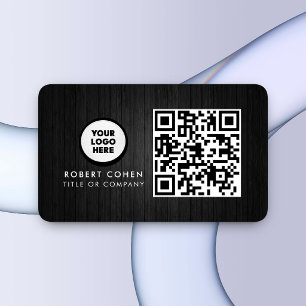 Anpassad modern visitkort med logotyp och QR-kod