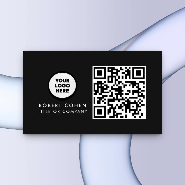 Anpassad modern visitkort med logotyp och QR-kod  (Skapare uppladdad)