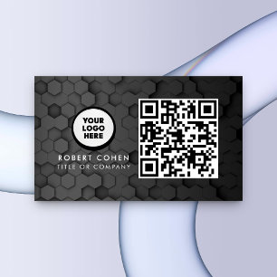 Anpassad modern visitkort med logotyp och QR-kod 