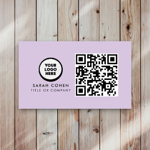 Anpassad modern visitkort med logotyp och QR-kod