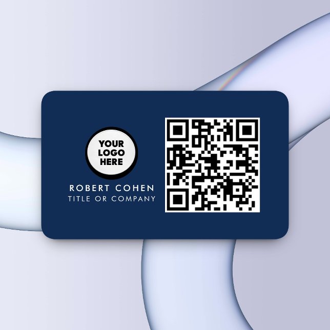 Anpassad modern visitkort med logotyp och QR-kod  (Skapare uppladdad)