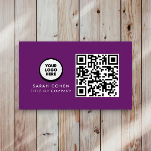 Anpassad modern visitkort med logotyp och QR-kod 