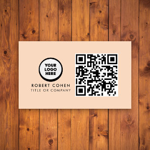Anpassad modern visitkort med logotyp och QR-kod 