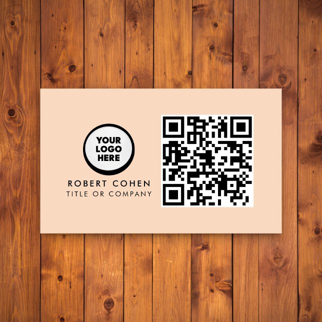 Anpassad modern visitkort med logotyp och QR-kod  (Skapare uppladdad)