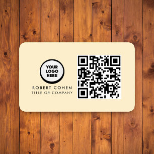 Anpassad modern visitkort med logotyp och QR-kod 