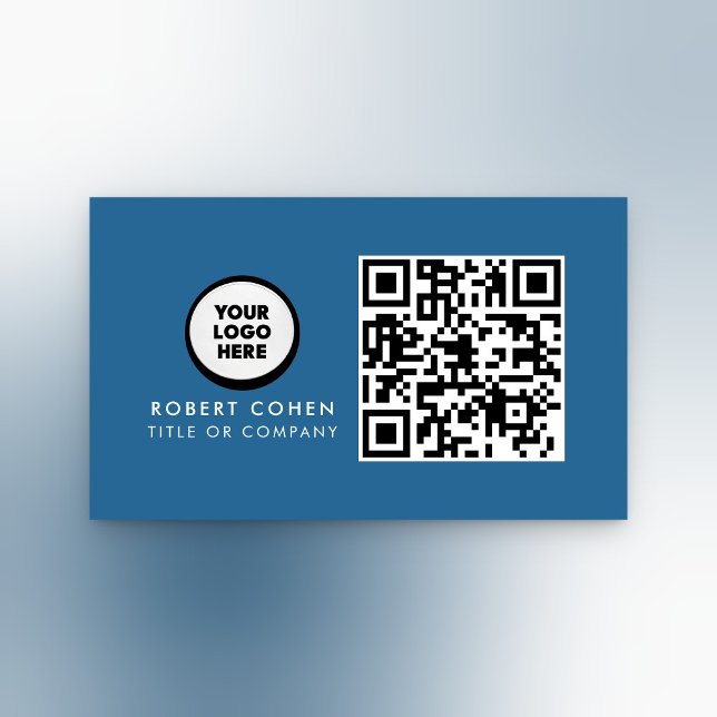 Anpassad modern visitkort med logotyp och QR-kod  (Skapare uppladdad)