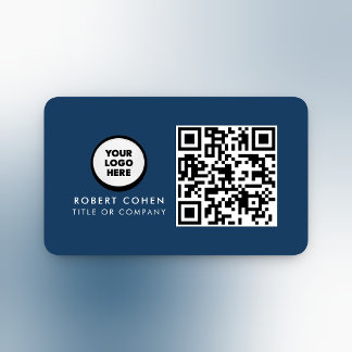 Anpassad modern visitkort med logotyp och QR-kod