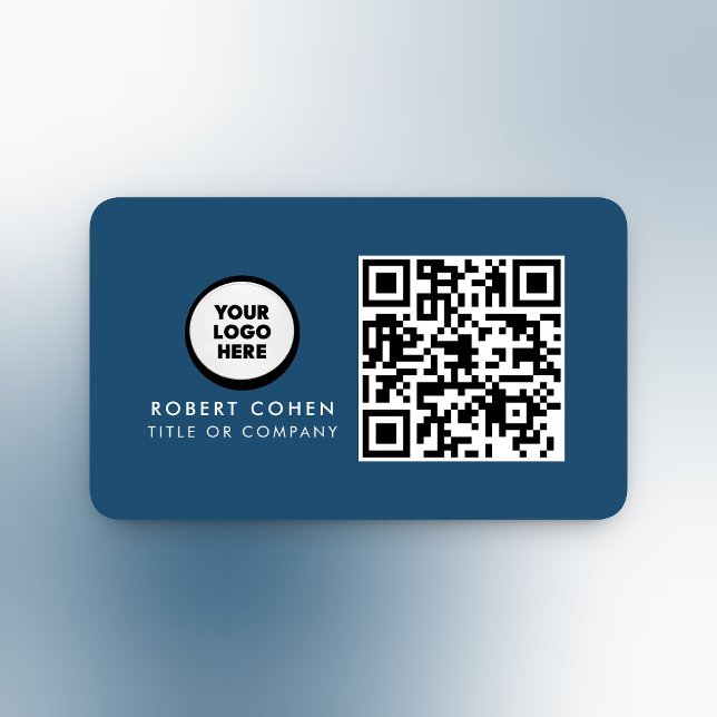 Anpassad modern visitkort med logotyp och QR-kod  (Skapare uppladdad)