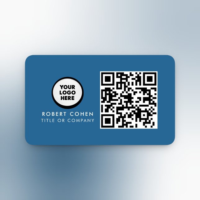 Anpassad modern visitkort med logotyp och QR-kod  (Skapare uppladdad)