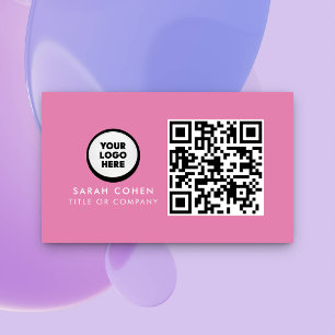 Anpassad modern visitkort med logotyp och QR-kod 